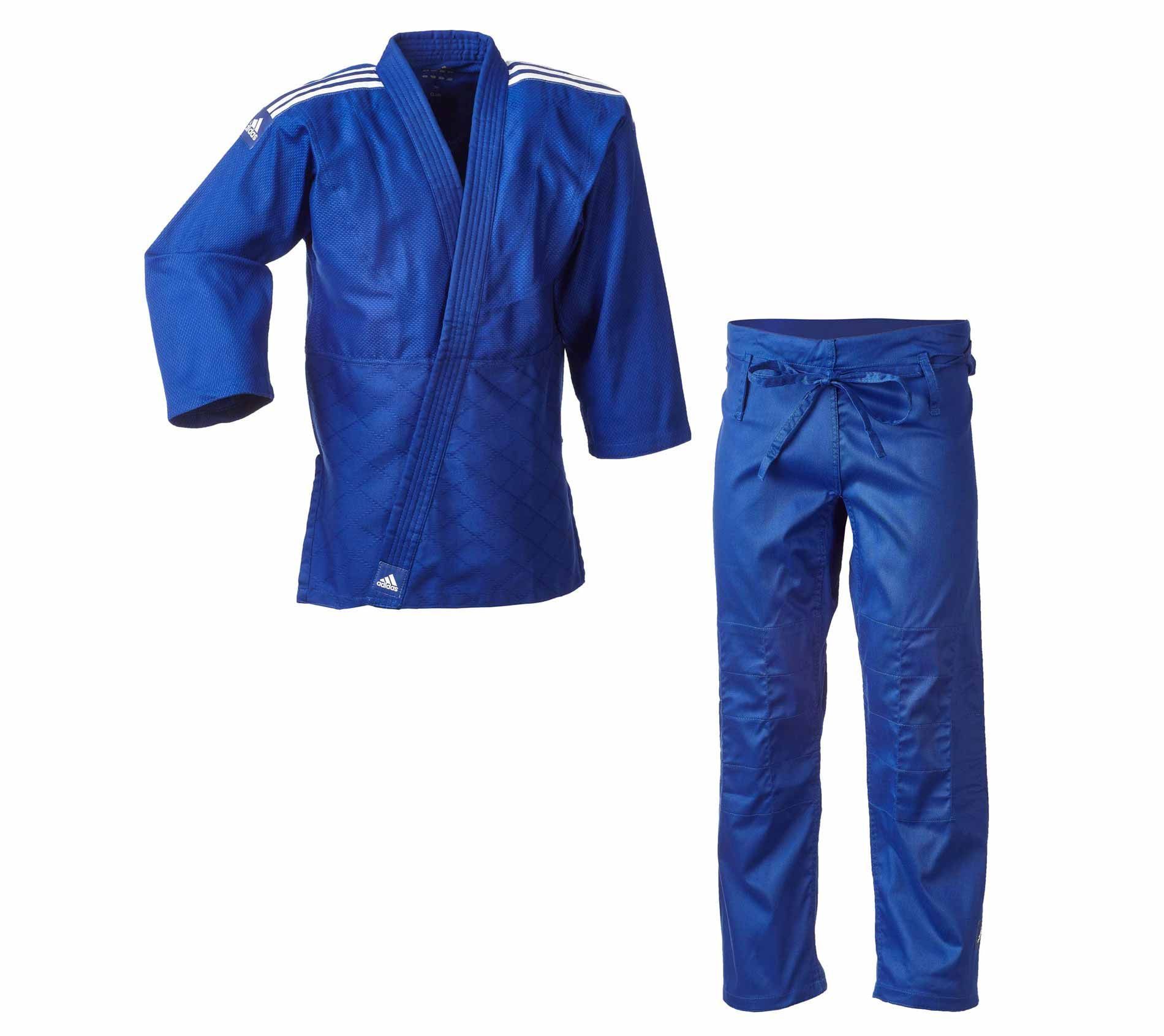 Спортивный костюм дзюдо. Кимоно для дзюдо adidas Club. Костюм клаб синий.