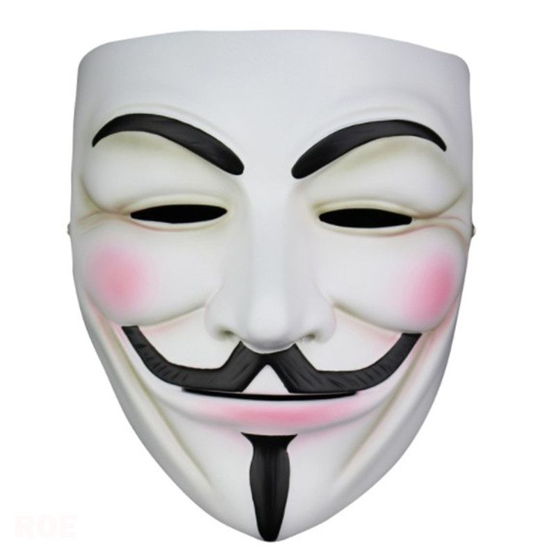 Маски. Маска Анонимуса. Белая маска с усами и бородкой. Белая маска Анонимуса.
