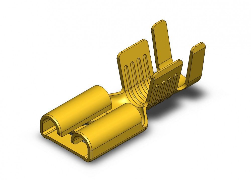 3 мм опрессовка. 5-(4. 8 din46342. ) с фиксатором диалуч kt001. клемма плоская неизолированная (гнездо 6,3мм).