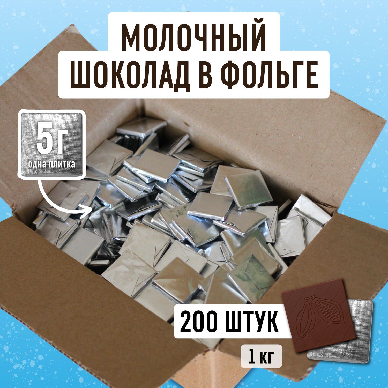 Набориз200молочныхшоколадок1кгвфольгевкоробке,бельгийскийподарочныйшоколад