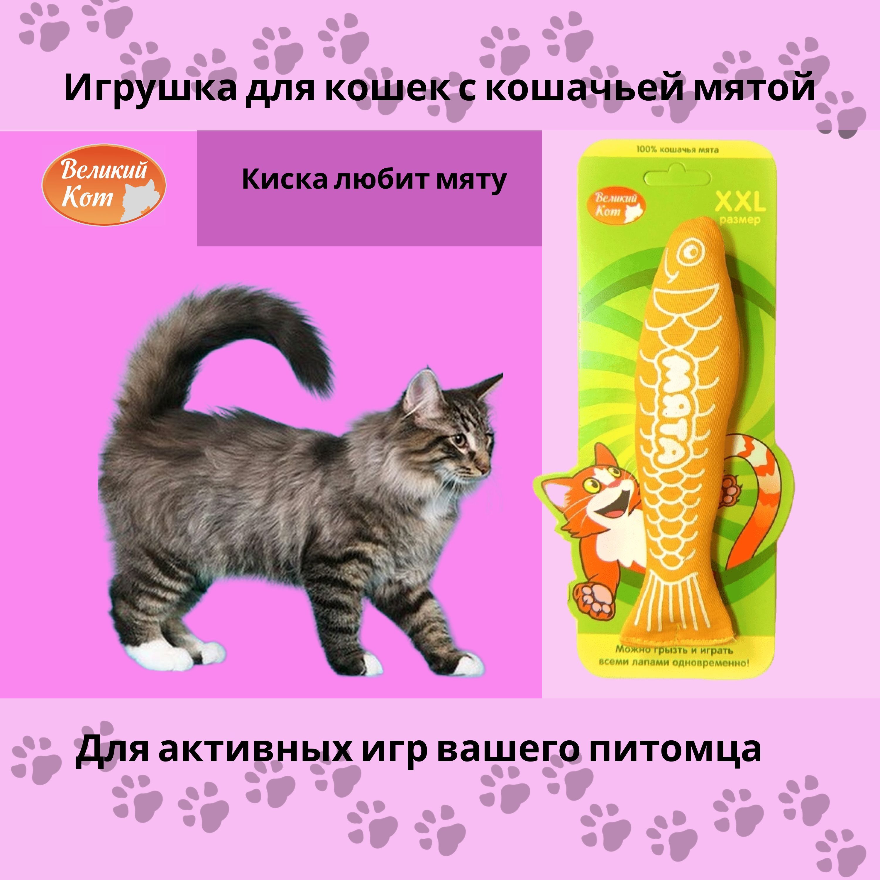 Великий кот / Игрушка для кошек с кошачьей мятой - рыба желтая - купить с  доставкой по выгодным ценам в интернет-магазине OZON (275641863)