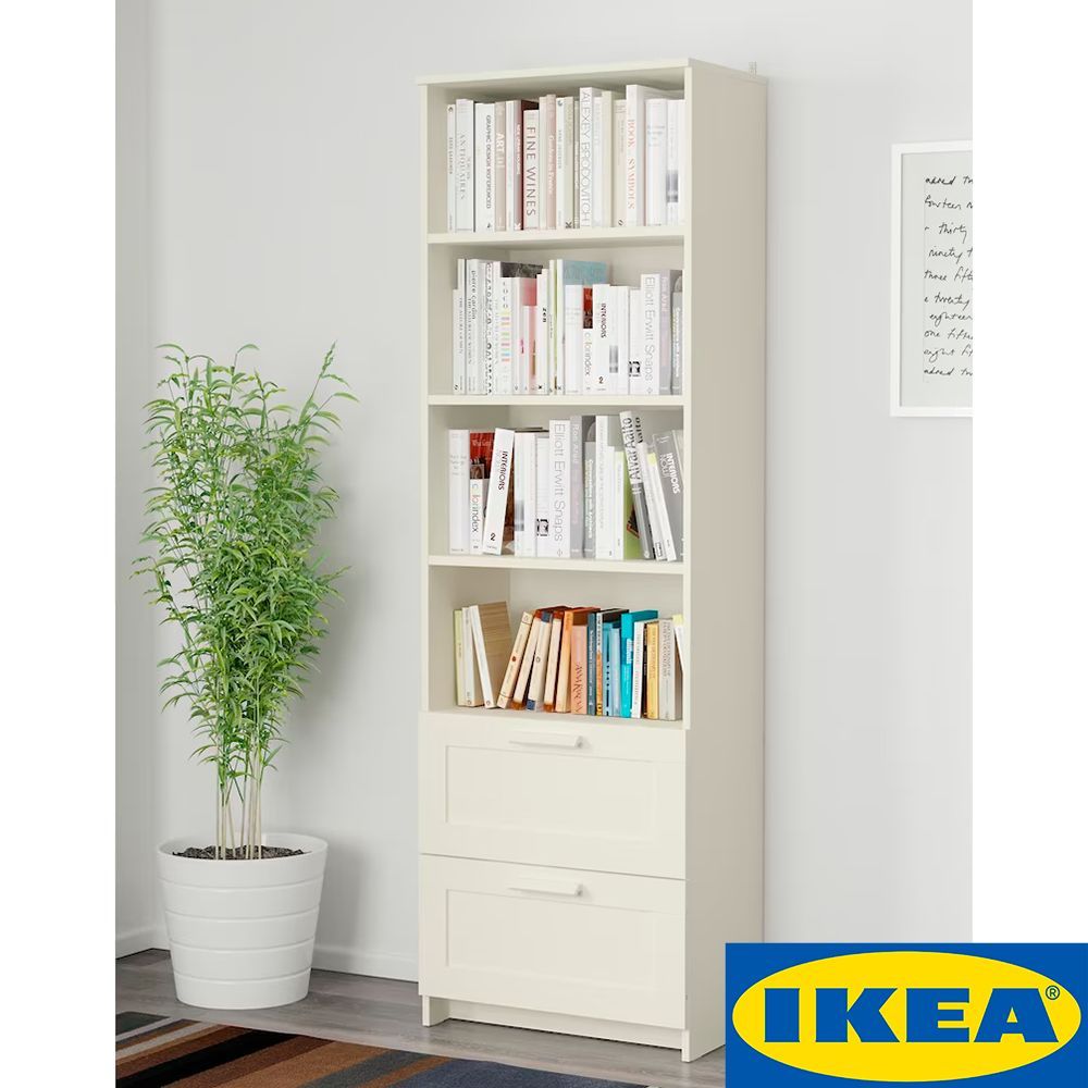 Стеллаж Икеа BRIMNES_белый, 60х35х190 см, IKEA - купить по выгодной цене в  интернет-магазине OZON (1257508832)