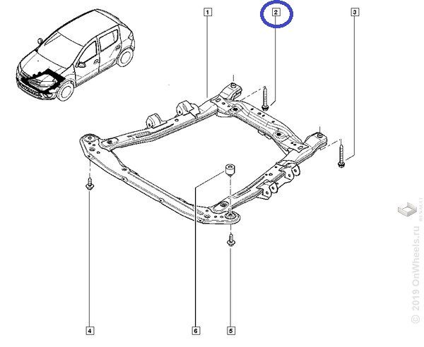 Подрамник рено меган 2 схема