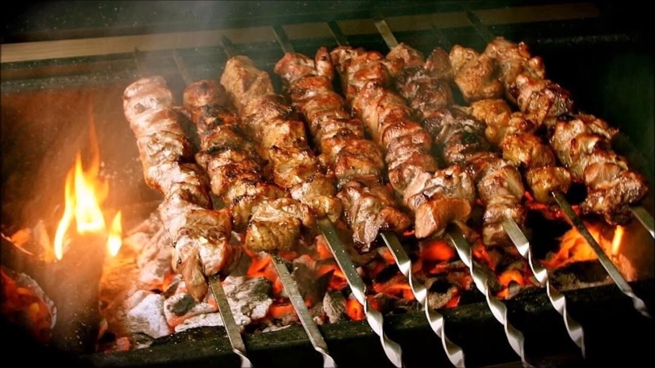 Мангал гриль барбекю усиленный 4мм с крышкой и полками разборный для д(图3)