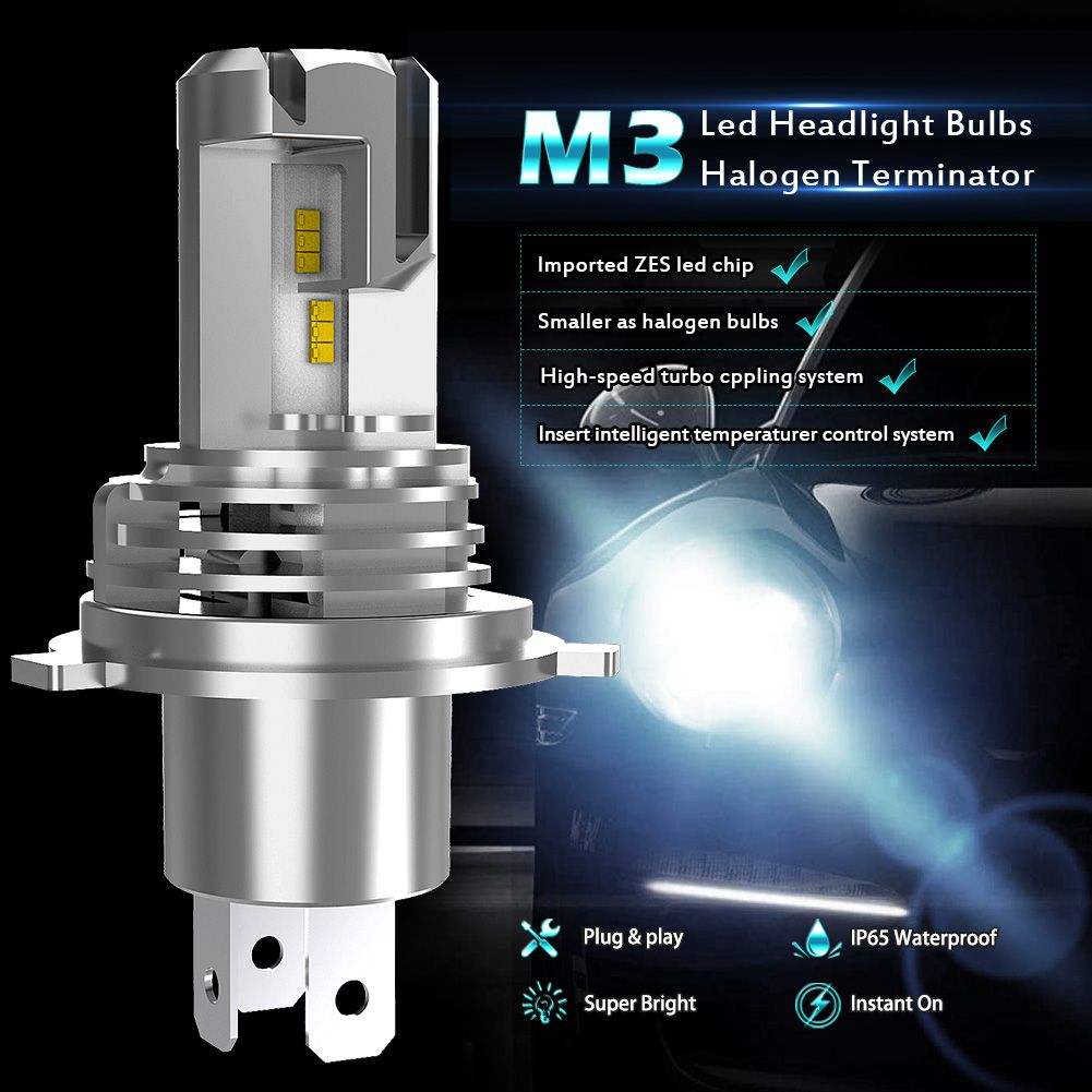 СветодиодныеавтомобильныелампыH4P43TH/LБрендDLEDСерияM3Mini(2лампывупаковке)