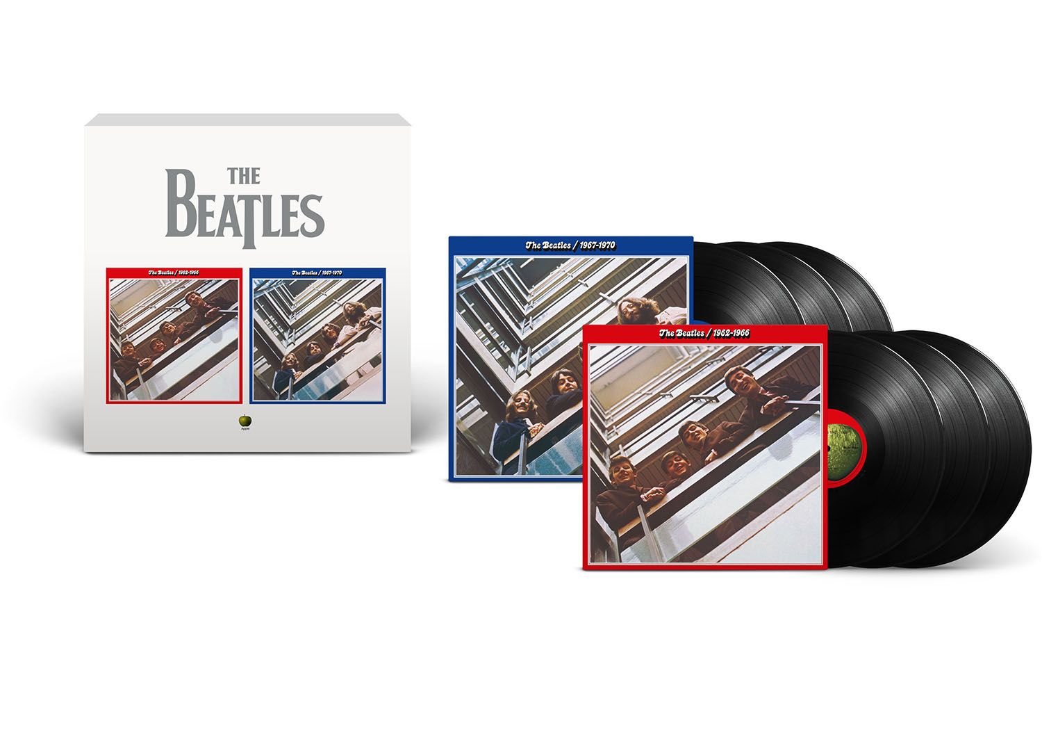 Антология хитов The Beatles - THE BEATLES 1962-1966 & 1967-1970 (LTD RED &  BLUE black 6LP)(2023 Edition)