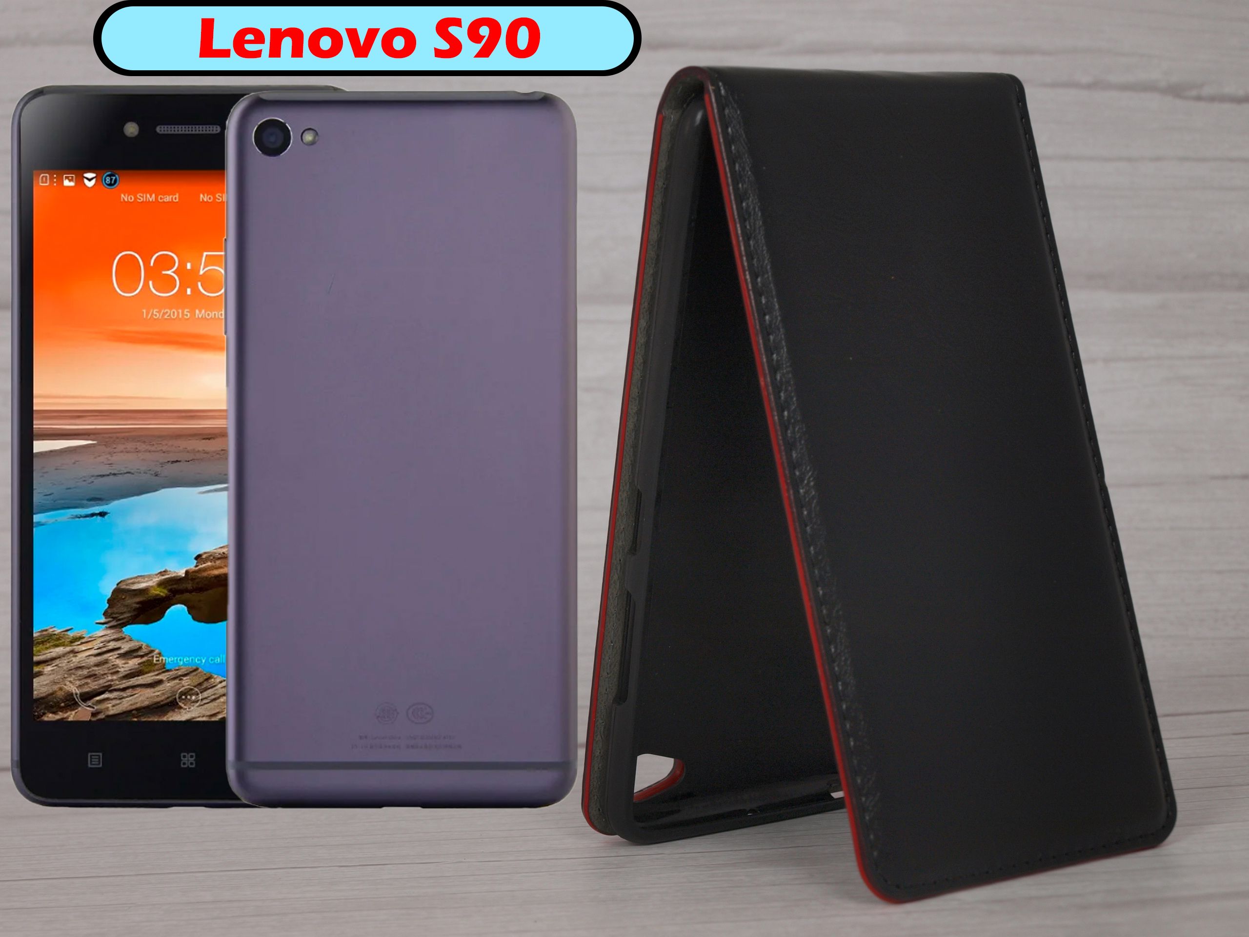 Чехол-книжка для Lenovo S90 черный вертикальный экокожа защита для телефона  - купить с доставкой по выгодным ценам в интернет-магазине OZON (1286009249)