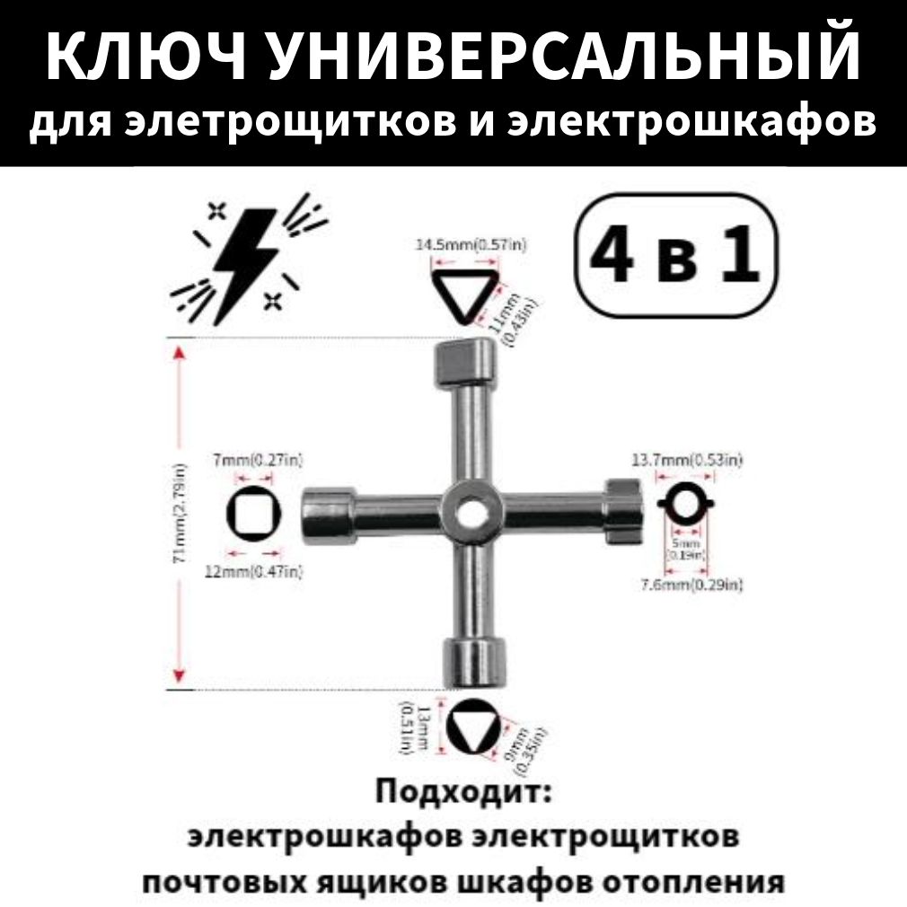 Ключ универсальный для электрошкафов