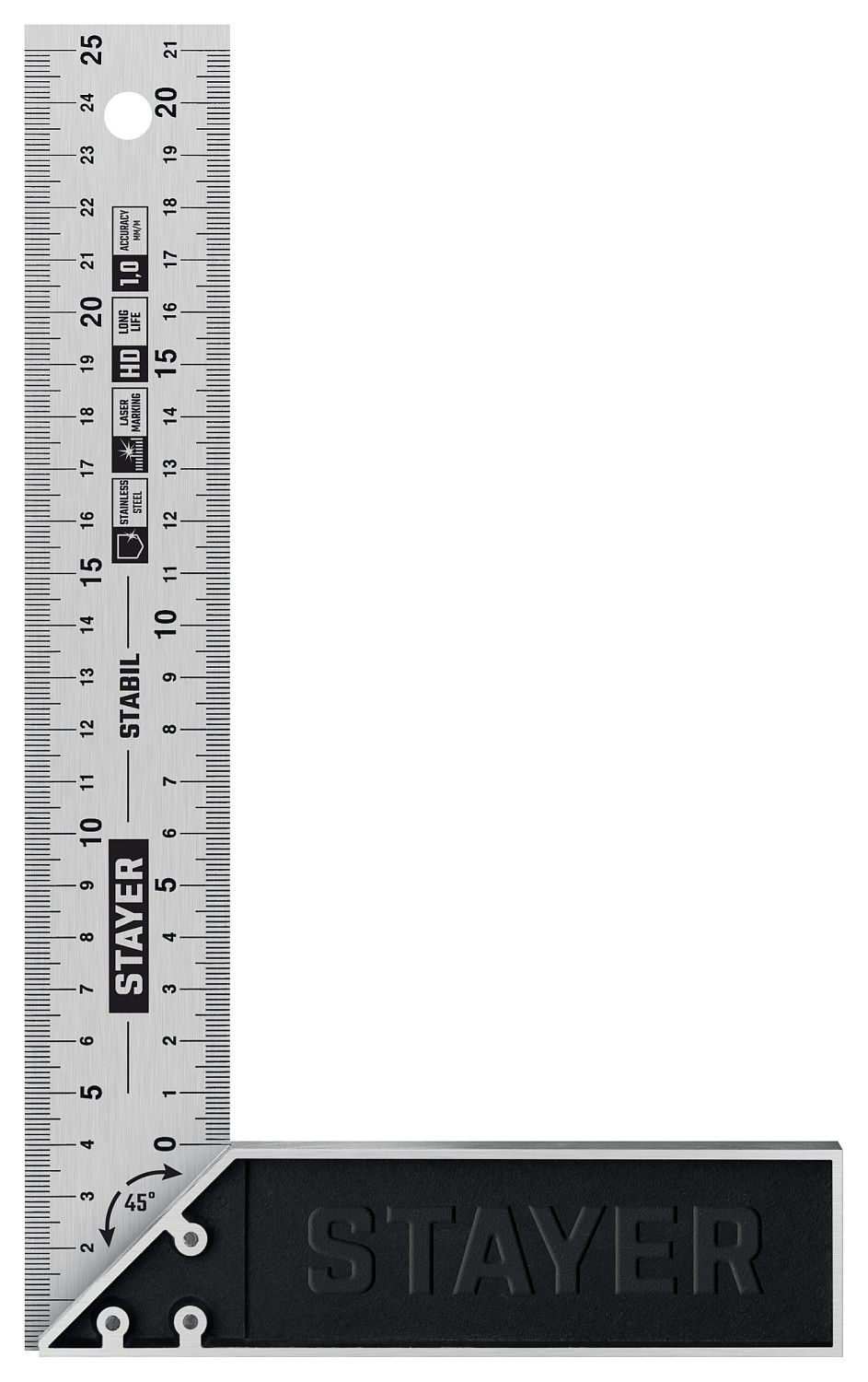 Столярный угольник STAYER 250 мм (3431-25)