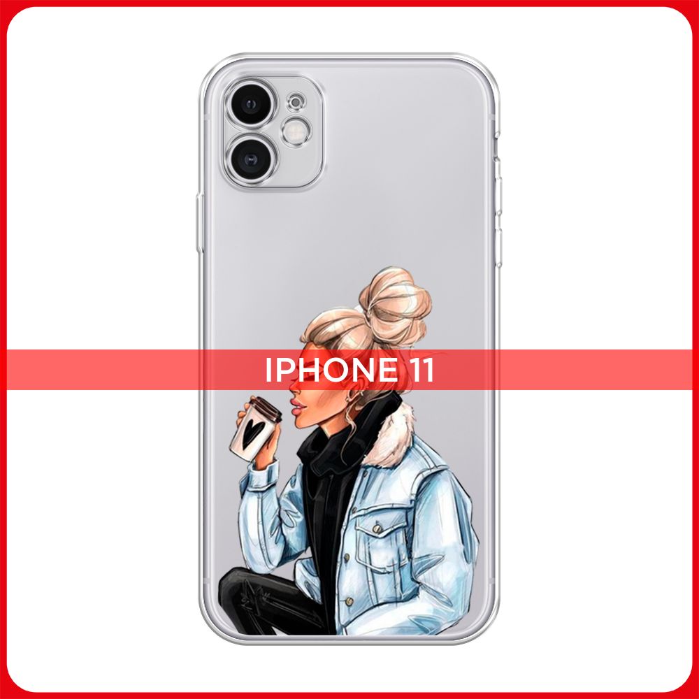 Силиконовый чехол на Apple iPhone 11 / Айфон 11 Cute girl, прозрачный -  купить с доставкой по выгодным ценам в интернет-магазине OZON (181217272)