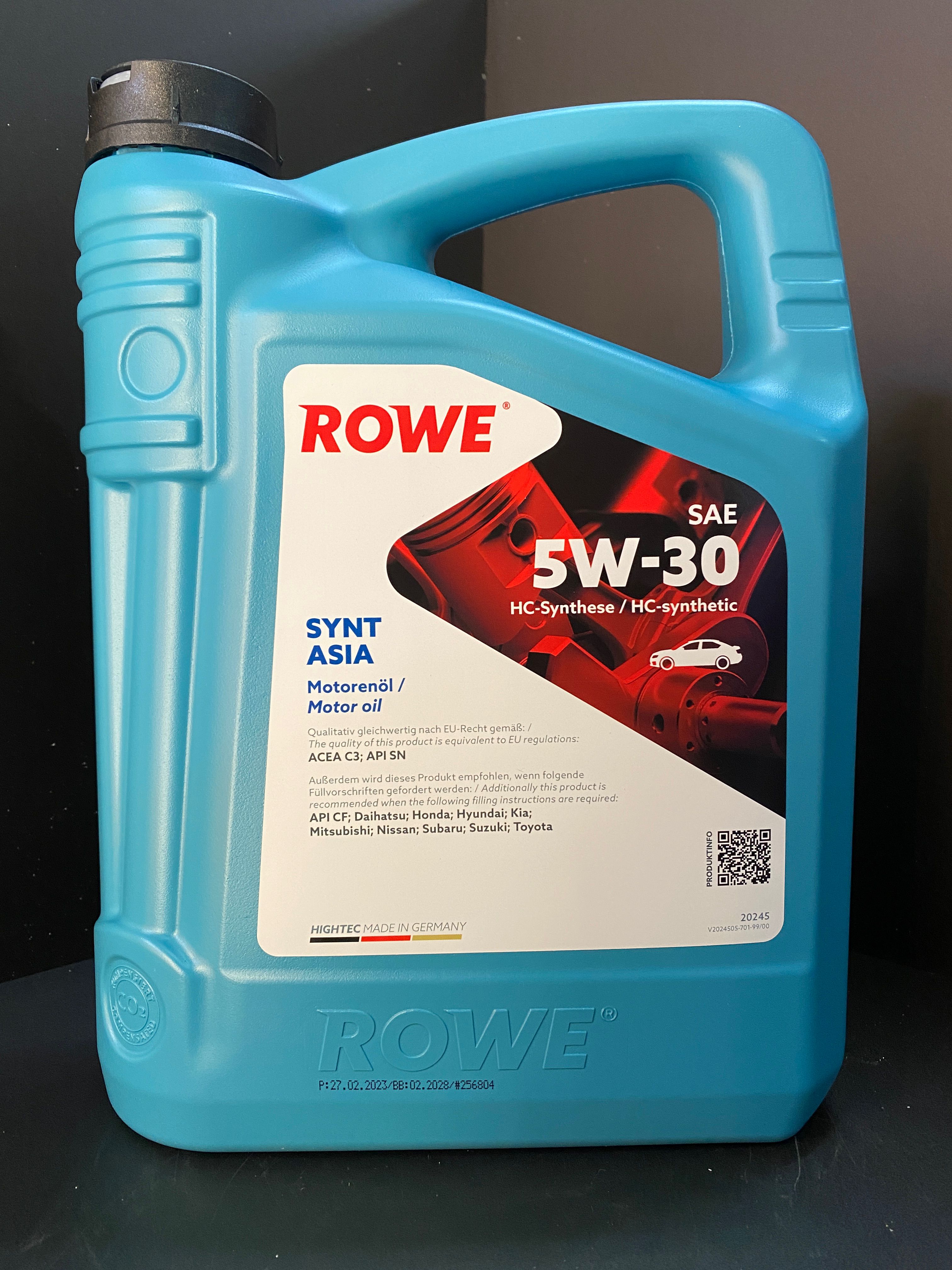 Масла gs. Масло Rowe 5w30. Моторное масло Rowe. Rowe Hightec VDL 150 60 Л.