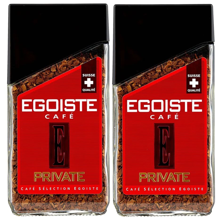 Кофе растворимый EGOISTE Private, 100 г 2 банки