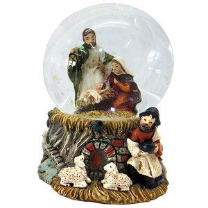 Снежный шар Святая семья, 7*5 см (Sigro)