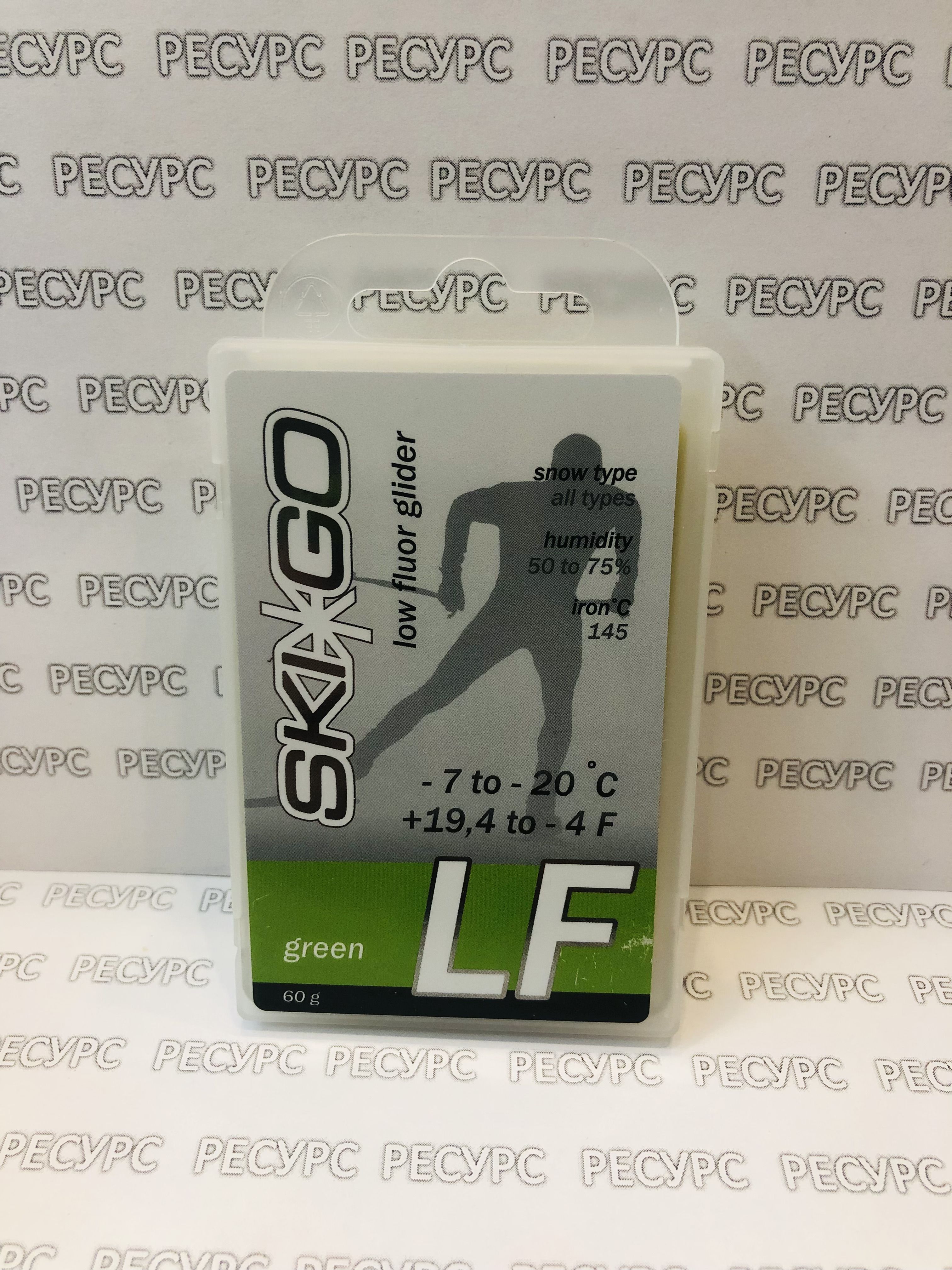 Парафин SkiGo LF Green, -7/-20, 60 г