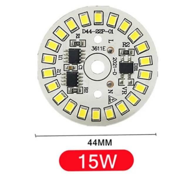 Алюминиевая круглая светодиодная плата (модуль) 15W 220V led smd 2835, белый теплый свет