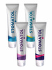 STOMATOL набор зубных паст TRAVEL 4 шт по 30 гр Whitening бережное отбеливание для чувствительных зубов 30гр, Calcium  укрепление и реминерализация эмали 30гр, Sensitive для чувствительных зубов 30, Charcoal без фтора с бамбуковым  углем 30гр - изображение