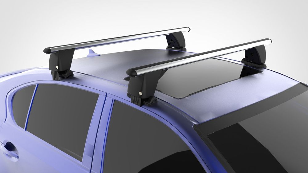 Багажник Turtle Tourmaline V4(kit102) на Hyundai Sonata VI(YF) 2009-2014 серебристый (аэродинамические #1