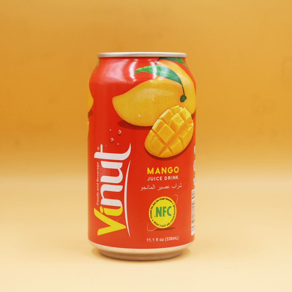 Напиток сокосодержащий Vinut Mango со вкусом Манго / 6 банок по 330 мл ...