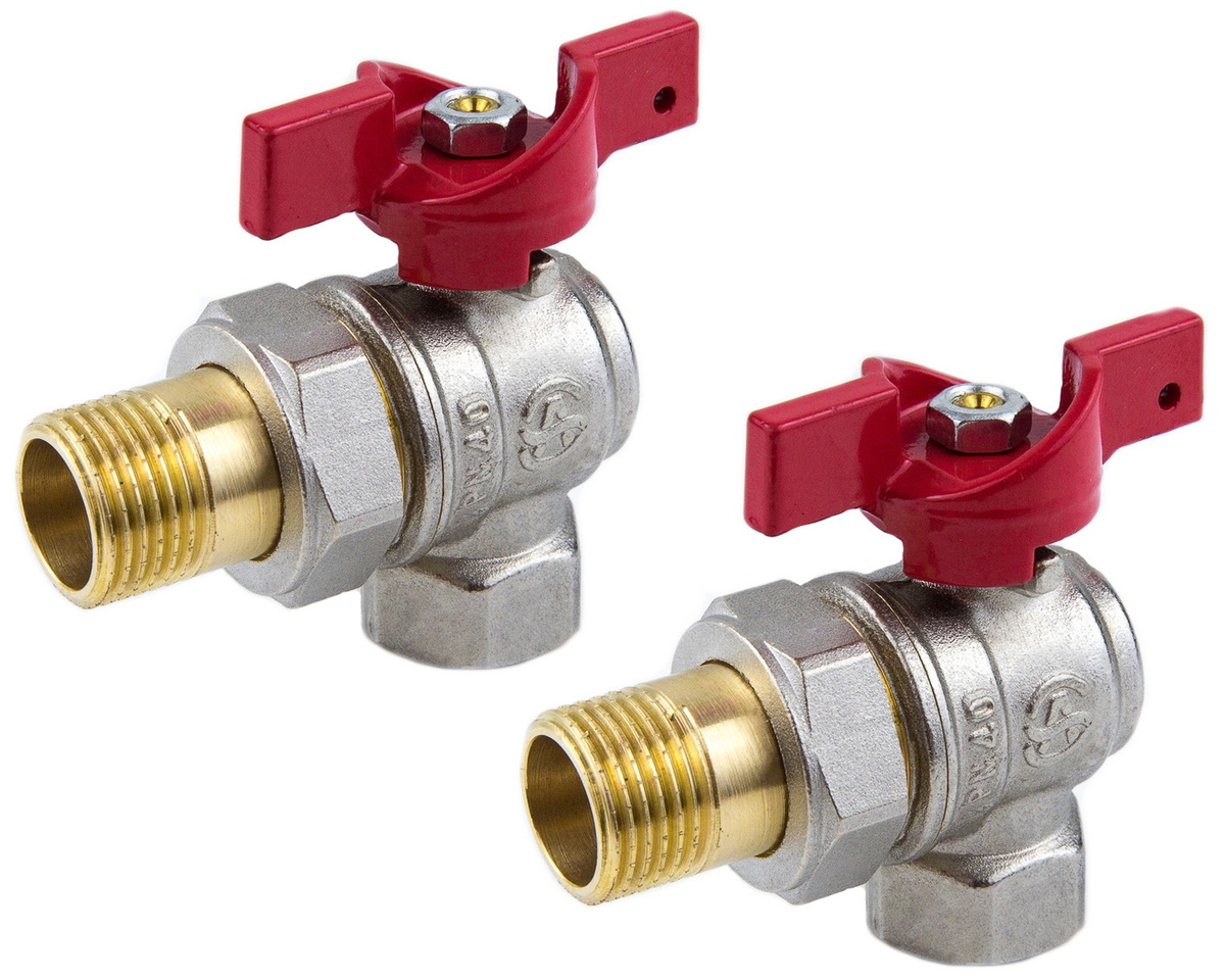 Кран шаровой угловой Aquasfera 1011 ВР 1/2 \"американка\" полнопроходной ...