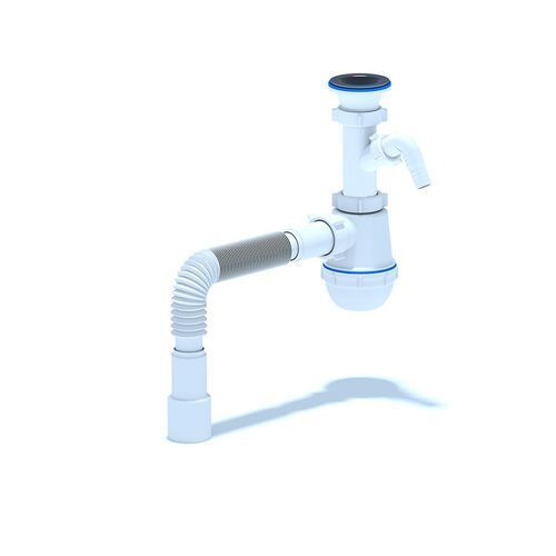 Сифон АНИпласт A1015 АНИ Грот 1 1/2\" х 40 с отводом для стиральной ...