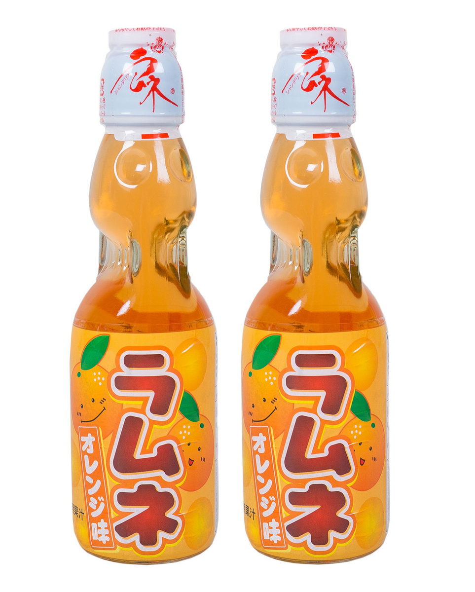 Японский лимонад Ramune Lemonade (Рамуне) АПЕЛЬСИН, 2 шт по 200 мл ...