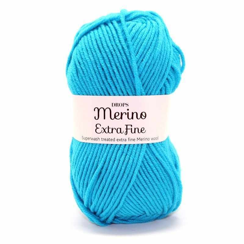 Пряжа DROPS Merino Extra Fine Цвет.29 Turquoise/бирюза, голубой, 4 мот., мериносовая шерсть - 100%  #1