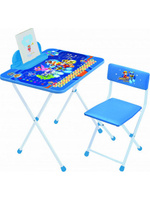 Комплект детской складной мебели из стола и стула с мягким сиденьем "Щенячий патруль" от 3 до 7 лет. Спонсорские товары