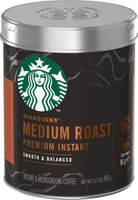 Кофе растворимый Starbucks MEDIUM Roast, кофе натуральный, растворимый, средняя обжарка, 90 г. Спонсорские товары