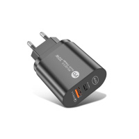 Сетевое зарядное устройство для телефона Hypex PD-USB Quik Charge для смартфонов Apple Iphone, Samsung, Xiaomi, Huawei, Honor и любых гаджетов черный цвет. Спонсорские товары