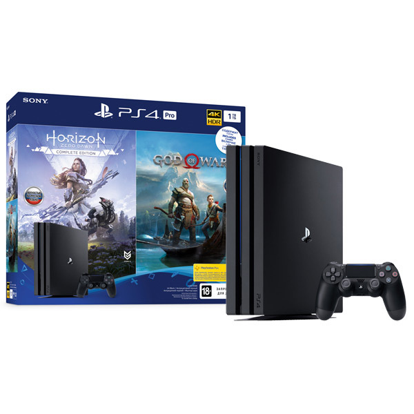 Игровая консоль PlayStation 4 Pro 1TB Black+Horizon Zero Dawn/God Of ...