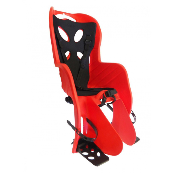 Детское кресло NFUN CURIOSO DELUXE, до 22 кг, на багажник, красное с ...