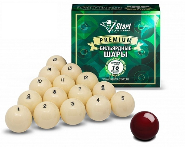 Комплект шаров для бильярда Start Billiards Premium 60 мм, русская ...