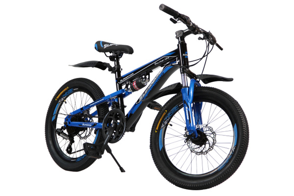 Горный велосипед детский скоростной Gladiator 20" синий, 6-12 лет, 21 ...