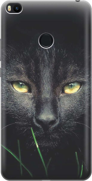 Cиликоновый чехол на Xiaomi Mi MAX 2 / Сяоми Ми Макс 2 с принтом "Кошка ...