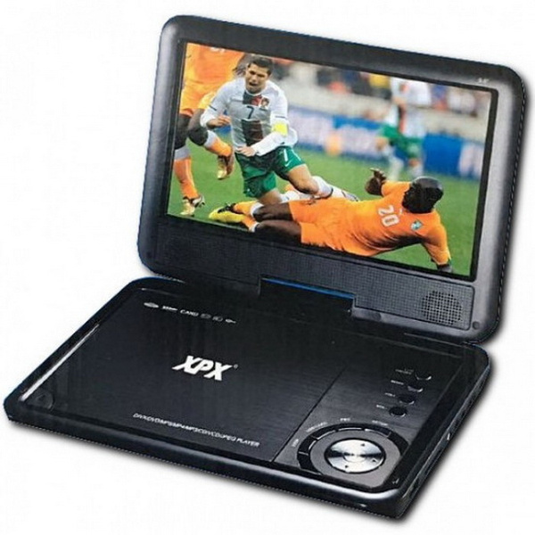 Портативный CD-DVD плеер с поворотным экраном 9,8 дюймов XPX EA-9067 ...