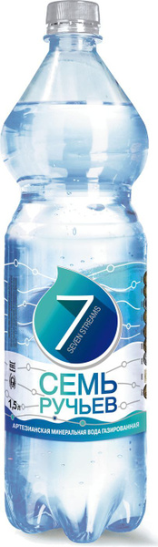 №2434 негаз. Семь ручьев. /12шт. Семь ручьев. Вода минерал.