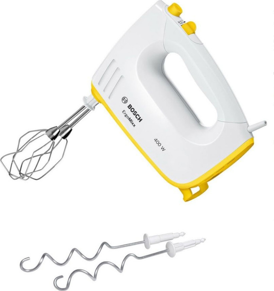 Ручной миксер Bosch ErgoMixx MFQ36300Y, 400 Вт, белый, желтый купить на ...