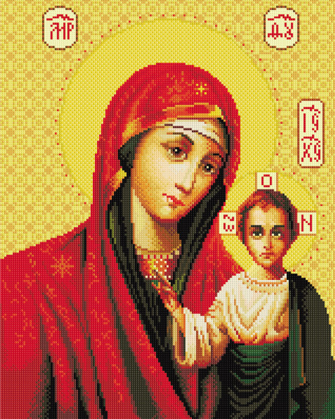Алмазная мозаика на подрамнике 40х50 полная выкладка / икона / Икона ...