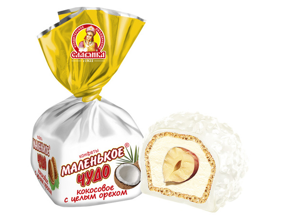 Конфеты "Маленькое чудо" кокосовое Славянка 1 кг - купить с доставкой ...