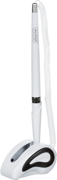 Ручка шариковая на подставке, на липучке Attache, синяя, с пружиной ...