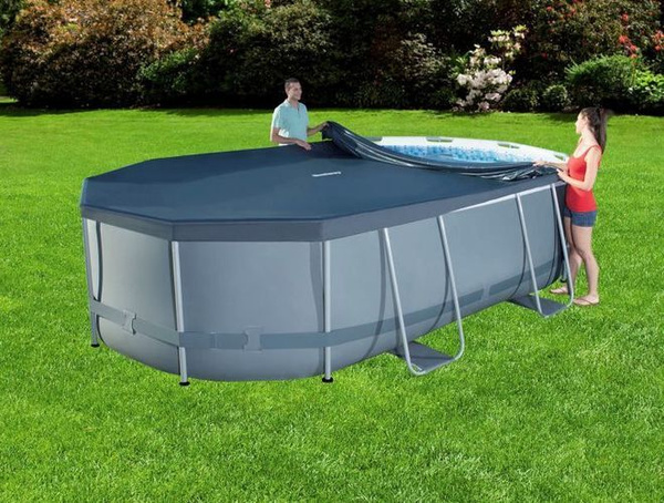 Тент для каркасного бассейна Power Steel Oval Pools 427х250х100 см ...