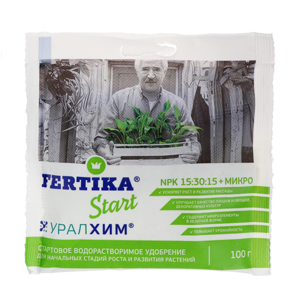 Удобрение минеральное Фертика Старт NPK 15:30:15 + МИКРО, 100 г ...