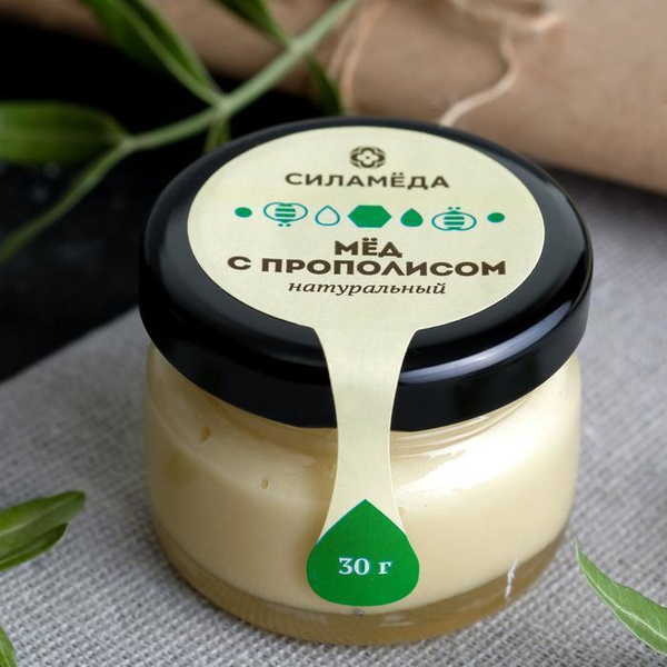 Мед с прополисом, 30 г - купить с доставкой по выгодным ценам в ...