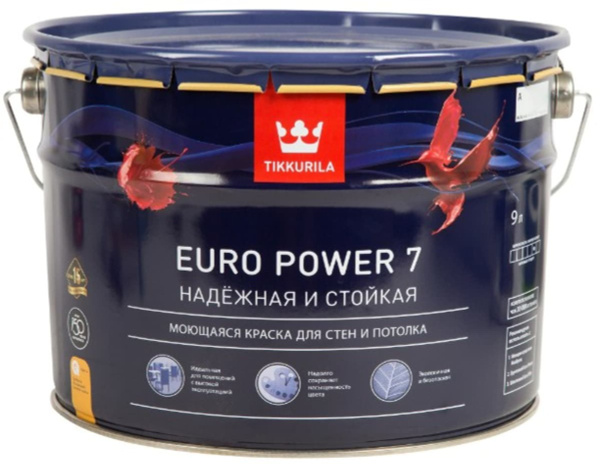 TIKKURILA EURO POWER 7 / ТИККУРИЛА ЕВРО ПАУЭР 7,БЕЛАЯ(БАЗА А) КРАСКА ...