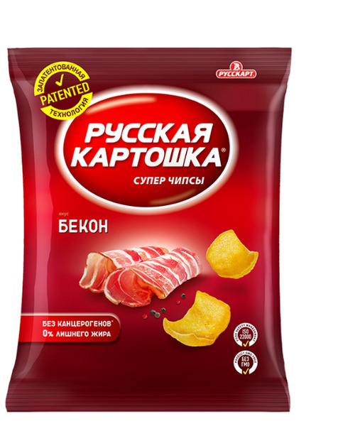 Воздушные картофельные чипсы со вкусом бекона 50г 4 шт - купить с ...