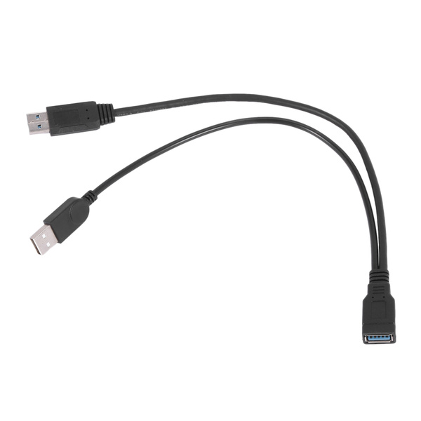Черный USB 3.0 с гнездом на двойной USB-папа Y-кабель для 2,5-дюймового ...