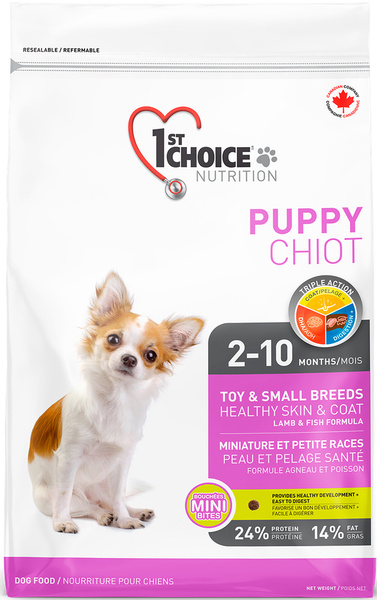 Корм 1st Choice PUPPY Toy & Small Breeds, Healthy Skin & Coat для ...