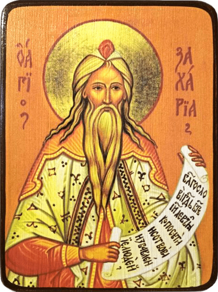Икона Захария праведный, пророк поясной, размер 19 х 27 см - купить по ...
