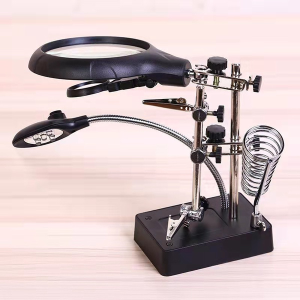 Станция Лупы со светодиодной подсветкой "Руки помощи", пайка ...