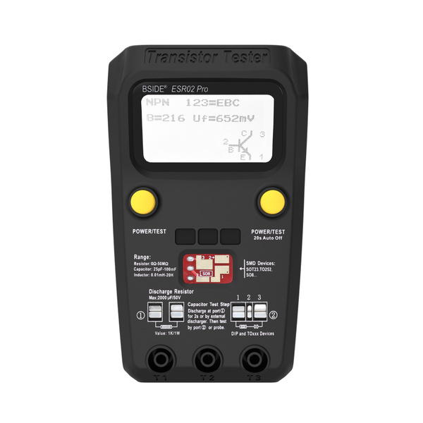 Транзистор тестер,BSIDE, ESR02 Pro купить на OZON по низкой цене ...